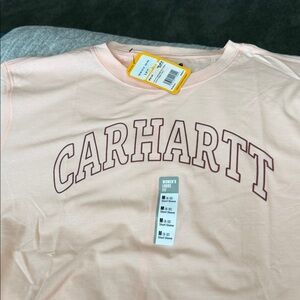 Carhartt Light Pink/Peach Tee with Bold Logo